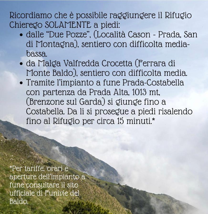 Rifugio Chierego - 1911M 호텔 브렌조네 술 가르다 외부 사진